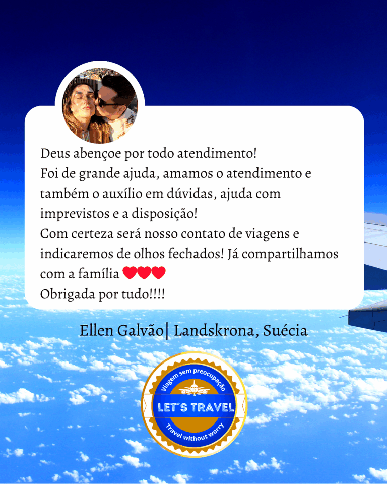 Agência de viagens Let's Travel 6 Depoimentos da Agência de viagens Let's Travel