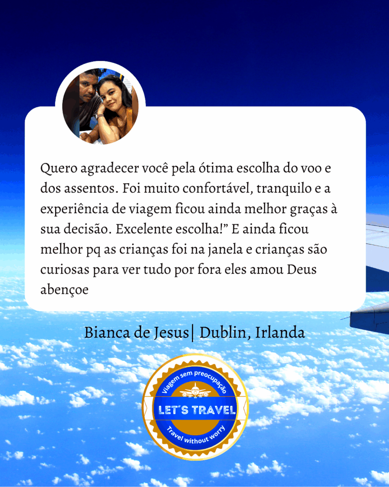 Agência de viagens Let's Travel 5 Depoimentos da Agência de viagens Let's Travel
