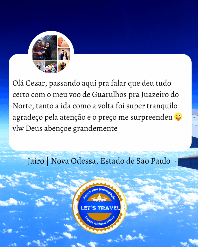 Agência de viagens Let's Travel 3 Depoimentos da Agência de viagens Let's Travel